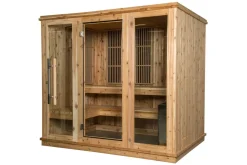 Almost Heaven Bridgeport 6-Person Indoor Sauna (Respite Series - Hybrid Option)