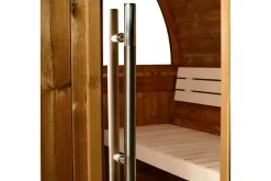 Almost Heaven Evander 6-Person Half-Moon Canopy Barrel Sauna (Heritage Collection)