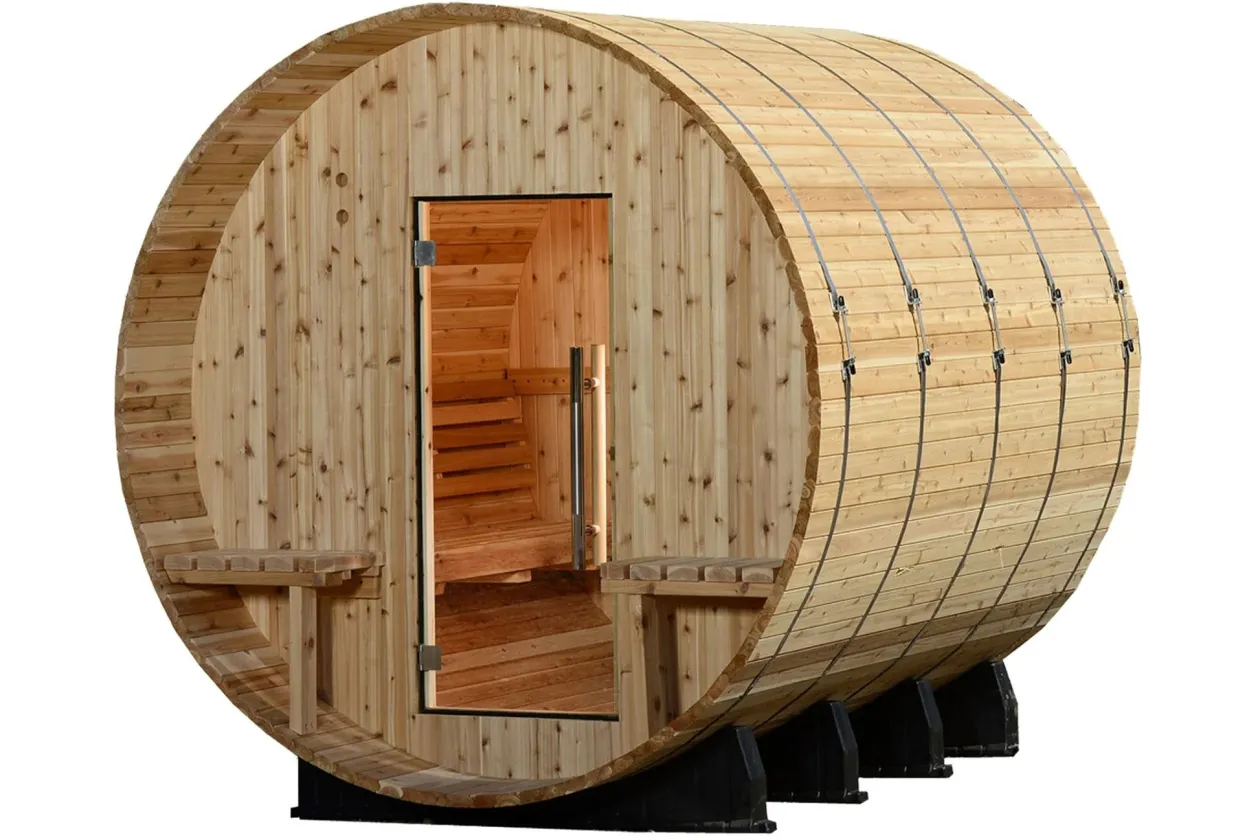 Almost Heaven Grandview 4-6 Person Canopy Barrel Sauna