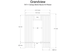 Almost Heaven Grandview 4-6 Person Canopy Barrel Sauna