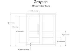 Almost Heaven Grayson 4-Person Indoor Sauna (Respite Series - Hybrid Option)