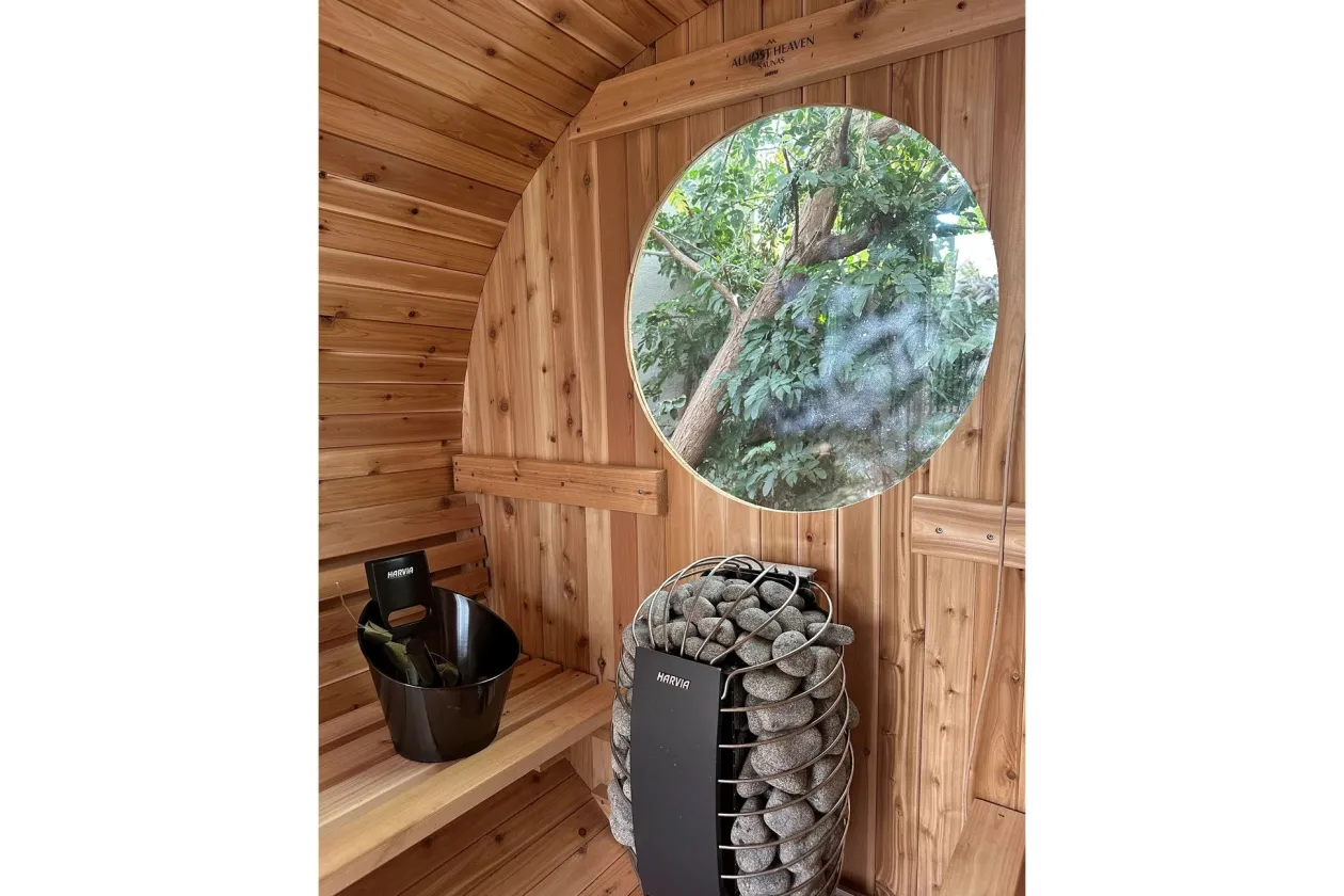 Almost Heaven Huntington 4-6 Person Canopy Barrel Sauna