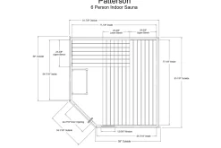 Almost Heaven Patterson 6-Person Indoor Corner Sauna (Element Series)