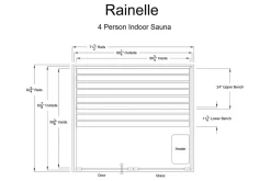 Almost Heaven Rainelle 4-Person Indoor Sauna (Respite Series - Hybrid Option)