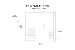 Almost Heaven Tyrol 3-5 Person Indoor Sauna (Heritage Collection)