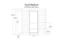 Almost Heaven Tyrol 3-5 Person Indoor Sauna (Heritage Collection)