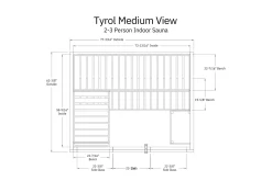 Almost Heaven Tyrol 3-5 Person Indoor Sauna (Heritage Collection)