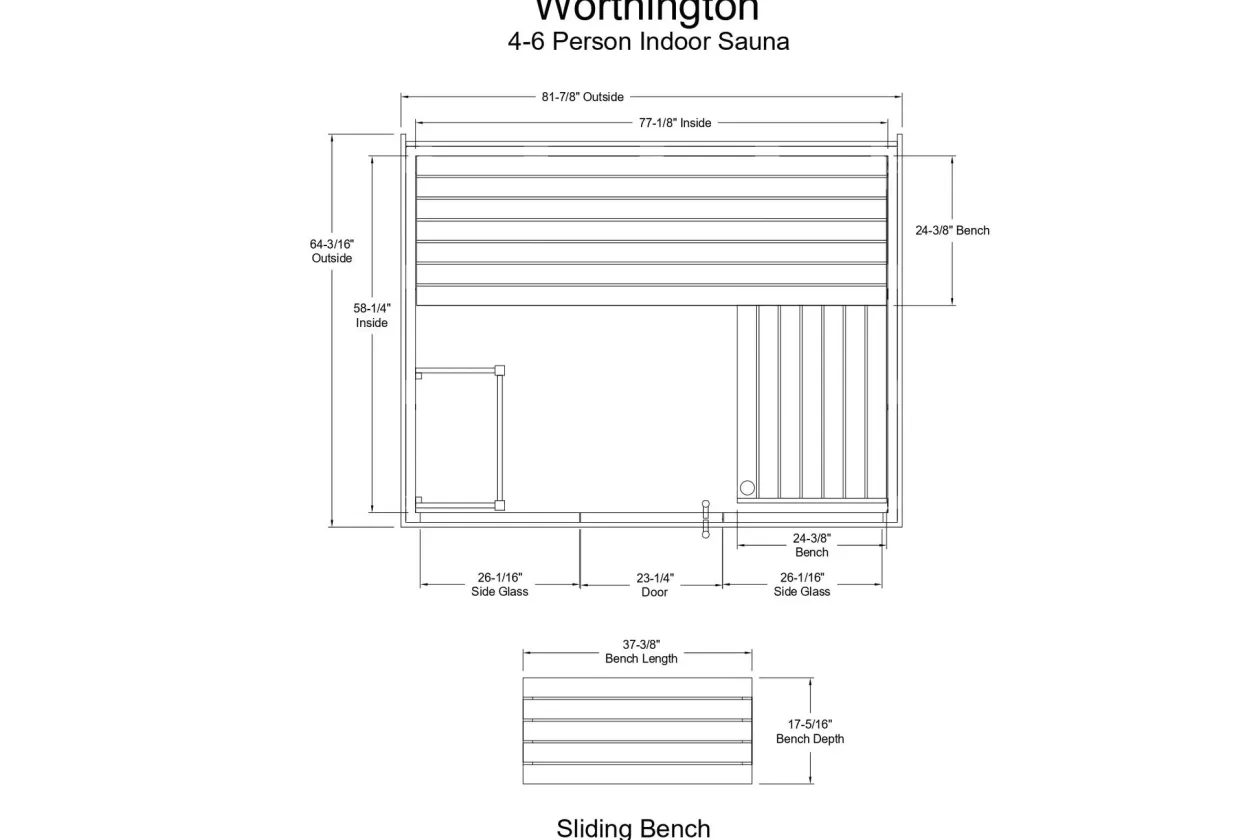 Almost Heaven Worthington 4-6 Person Indoor Sauna