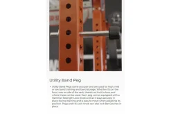 Hammer Strength Utility Band Peg Rack Attachment