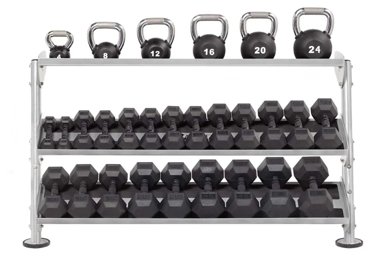 Hoist 60" Dumbbell Rack w/ Optional 3rd Tier (HF-5461-OPT-60)