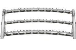 Hoist 3-Tier Horizontal Saddle Dumbbell Rack (CF-3461-3) (15 Pair)
