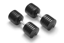 NÜOBELL 100lb Adjustable Dumbbells (Matte Black)