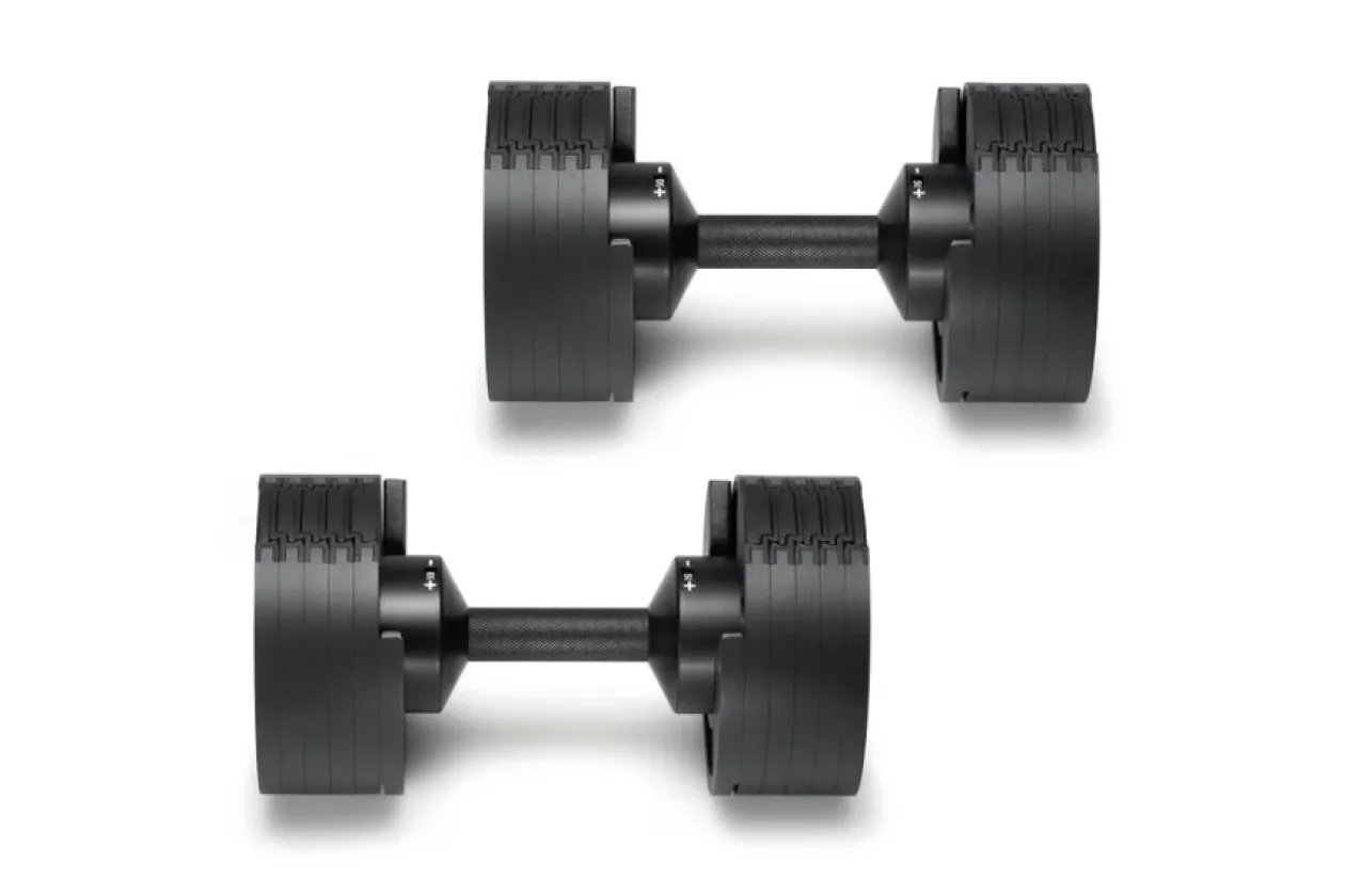 NÜOBELL 50lb Adjustable Dumbbells (Matte Black)