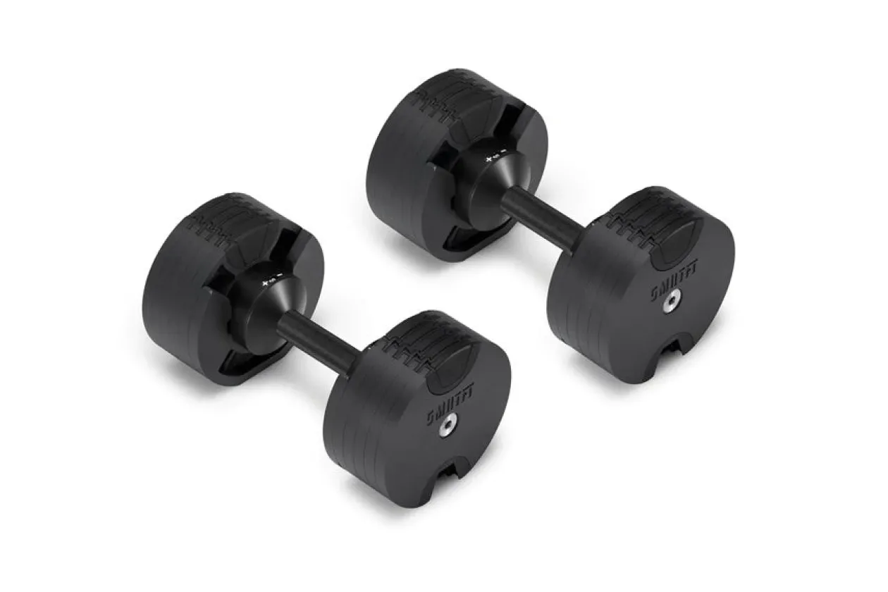 NÜOBELL 50lb Adjustable Dumbbells (Matte Black)