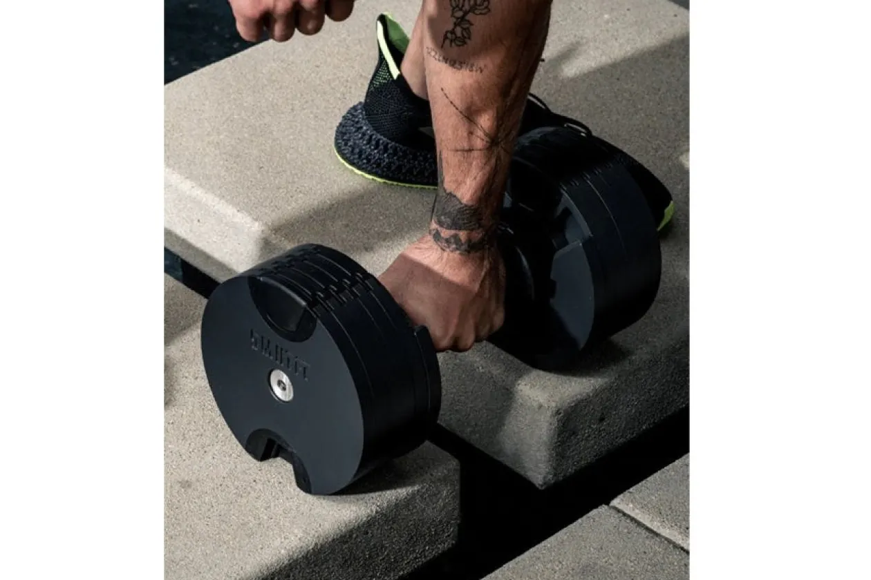 NÜOBELL 50lb Adjustable Dumbbells (Matte Black)