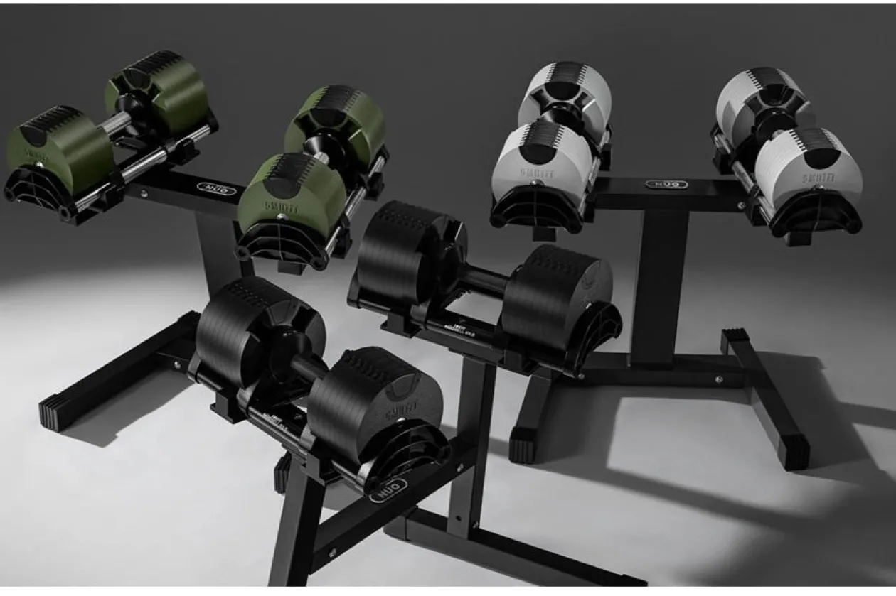 NÜOBELL 80lb Adjustable Dumbbells (Matte Black)