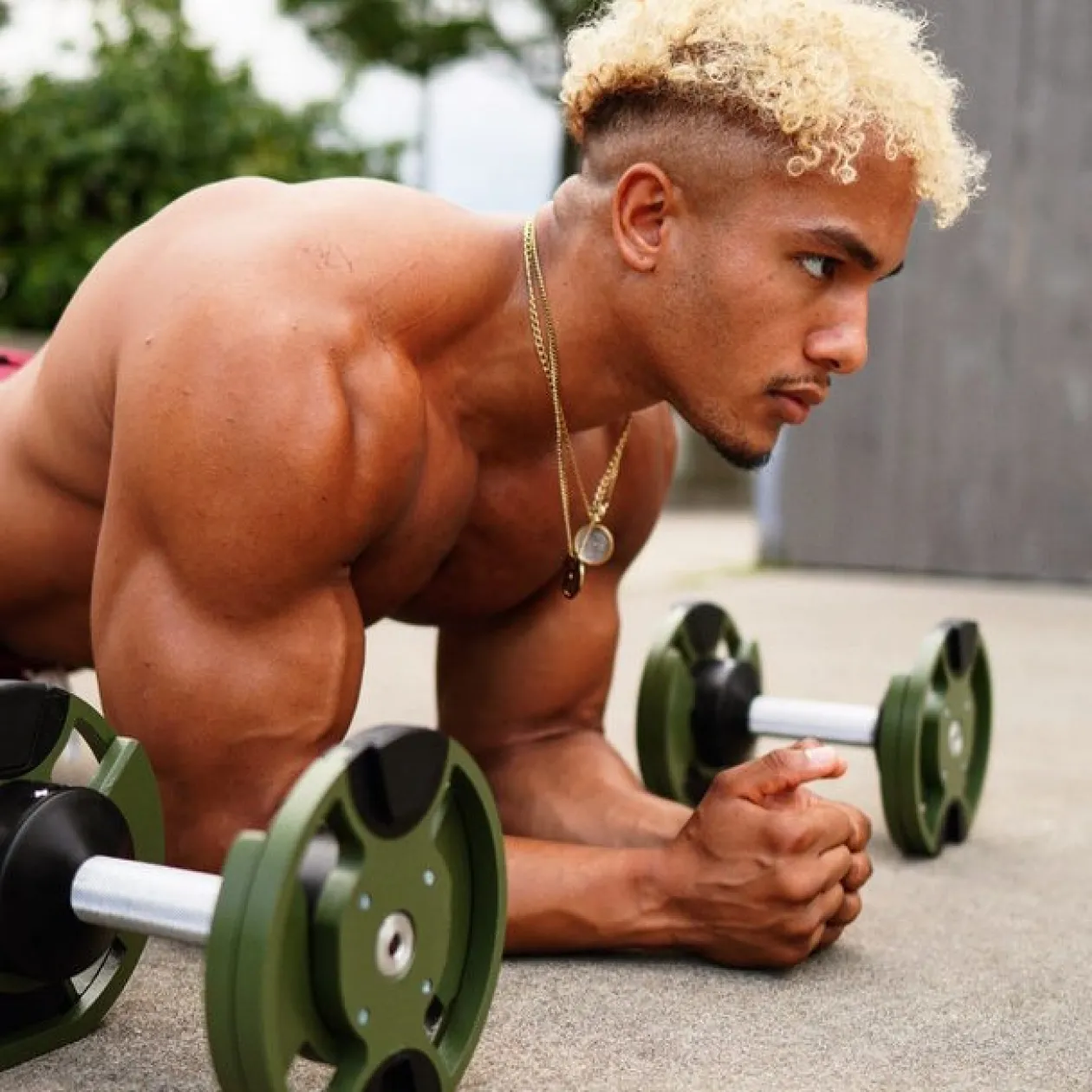 NÜOBELL 80lb Adjustable Dumbbells (Matte Black)