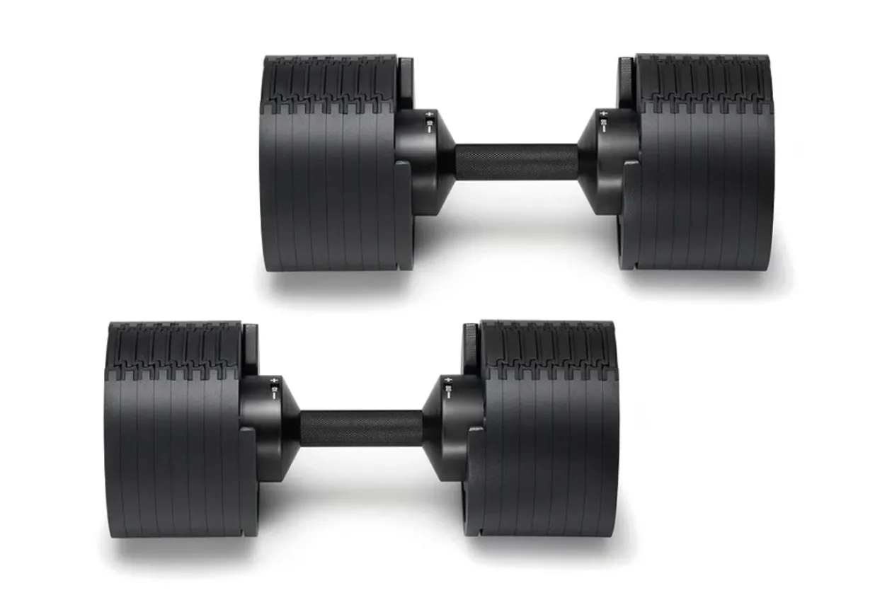NÜOBELL 80lb Adjustable Dumbbells (Matte Black)
