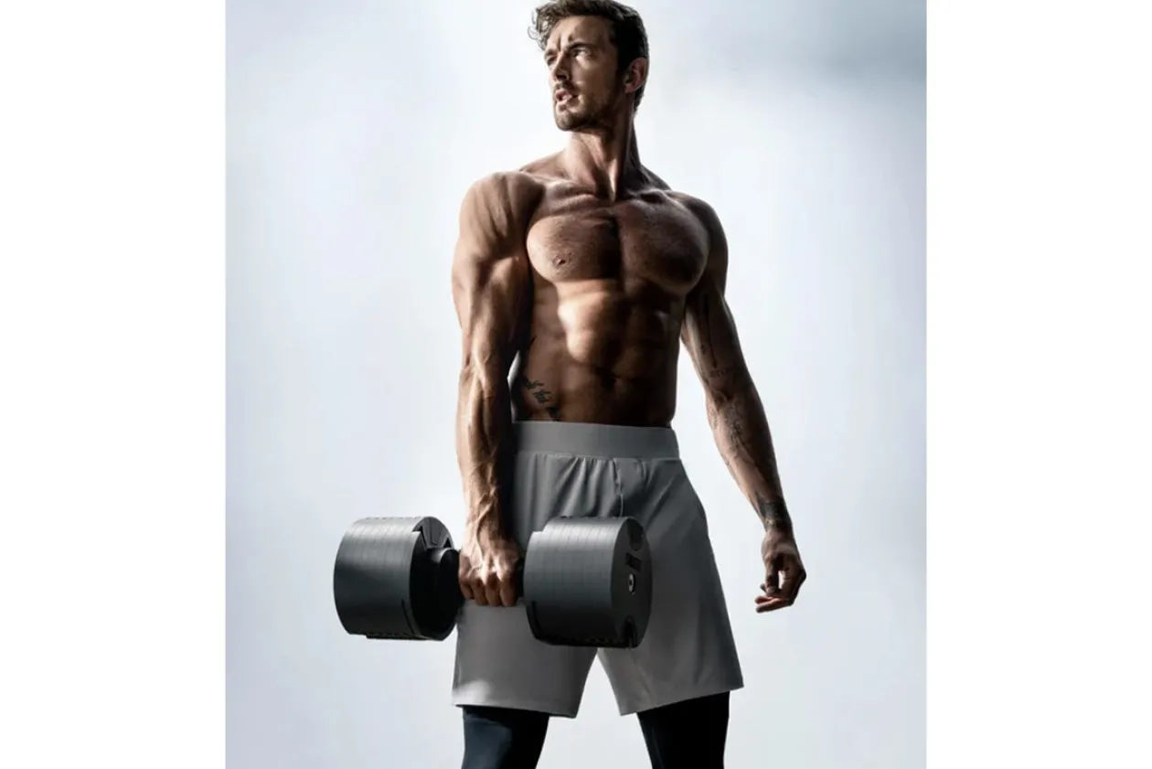 NÜOBELL 80lb Adjustable Dumbbells (Matte Black)